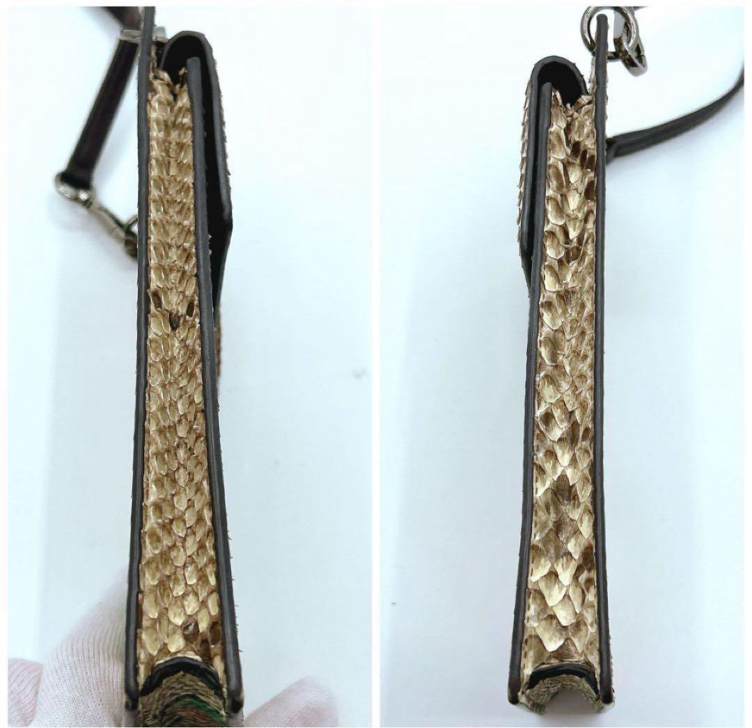 【希少】JIMMY CHOO パイソンレザー スマホショルダー 正規品 極美品