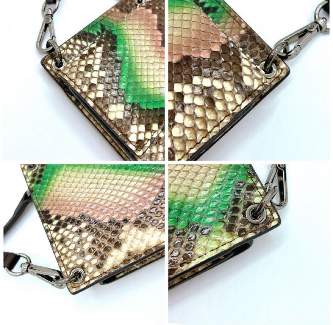 【希少】JIMMY CHOO パイソンレザー スマホショルダー 正規品 極美品