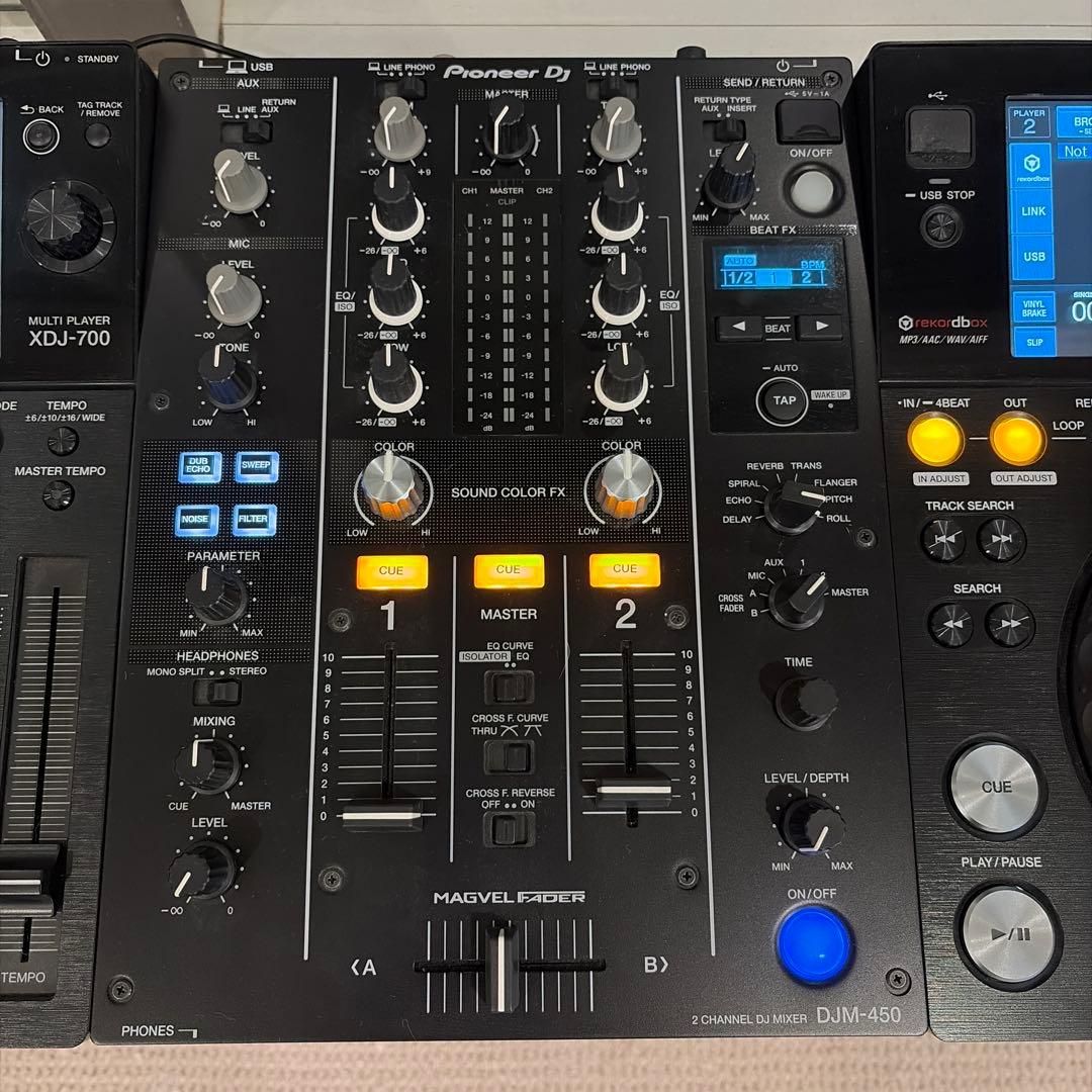 箱/取説有】Pioneer XDJ700 ×2, DJM450 セット