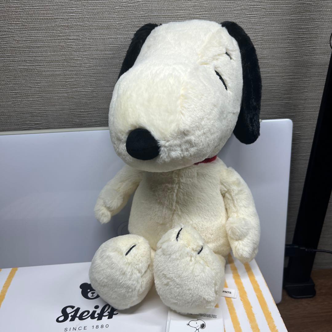 新品Steiff スヌーピー ぬいぐるみ タグ箱付き