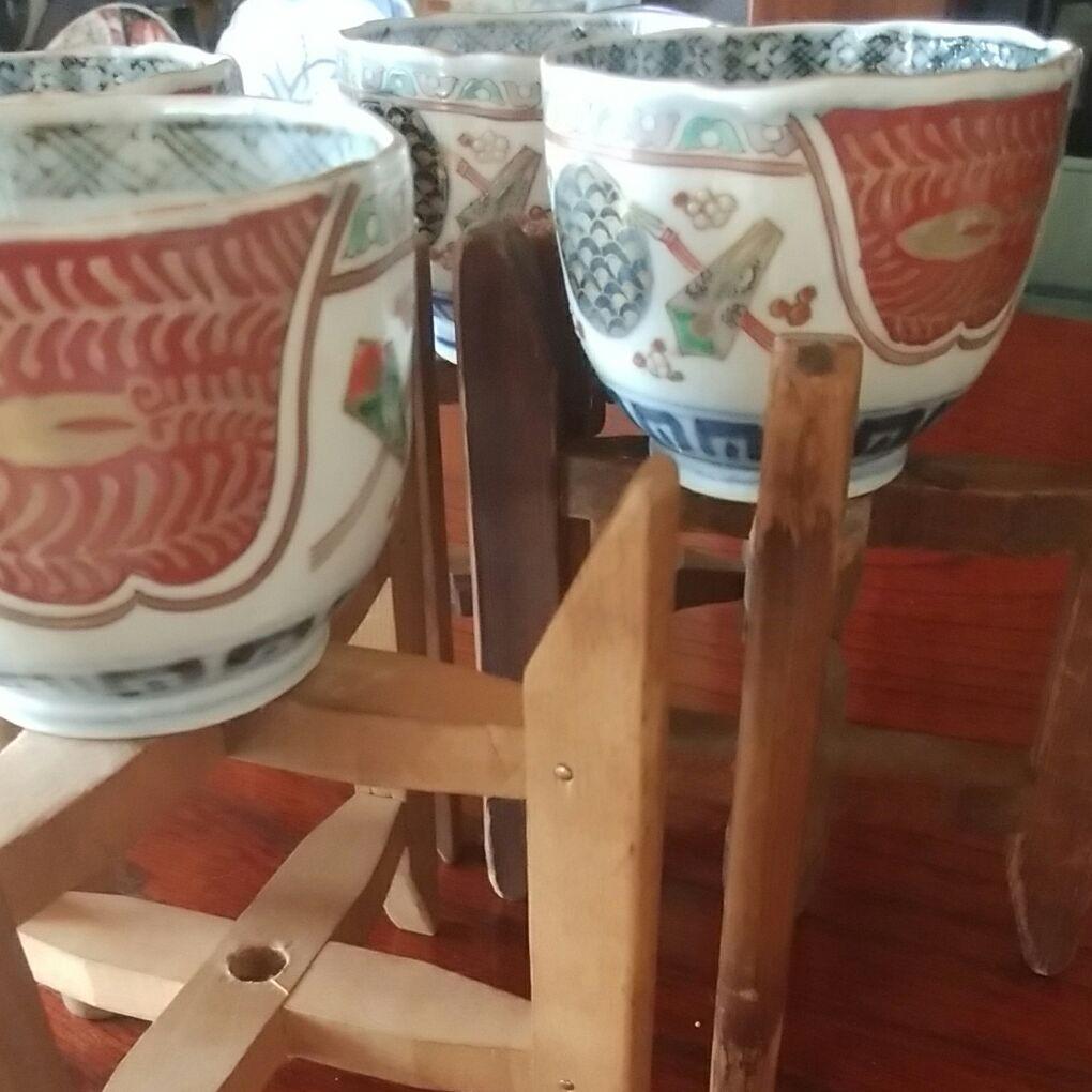 169 古伊万里 色絵 4客+1客