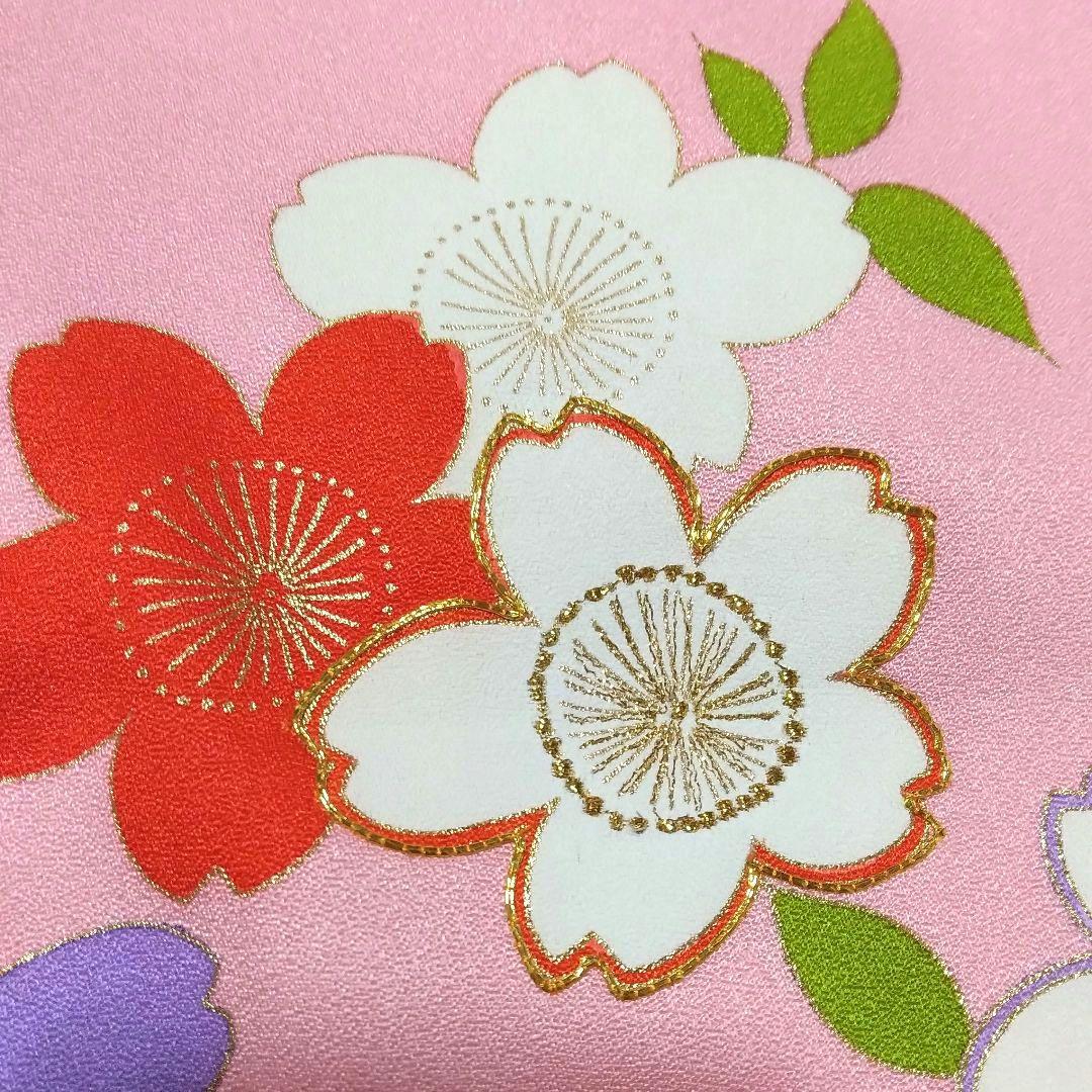 千總☆正絹☆彩り鮮やかな桜尽くし☆伝統＋モダンなテイストの7歳七五三向け祝い着