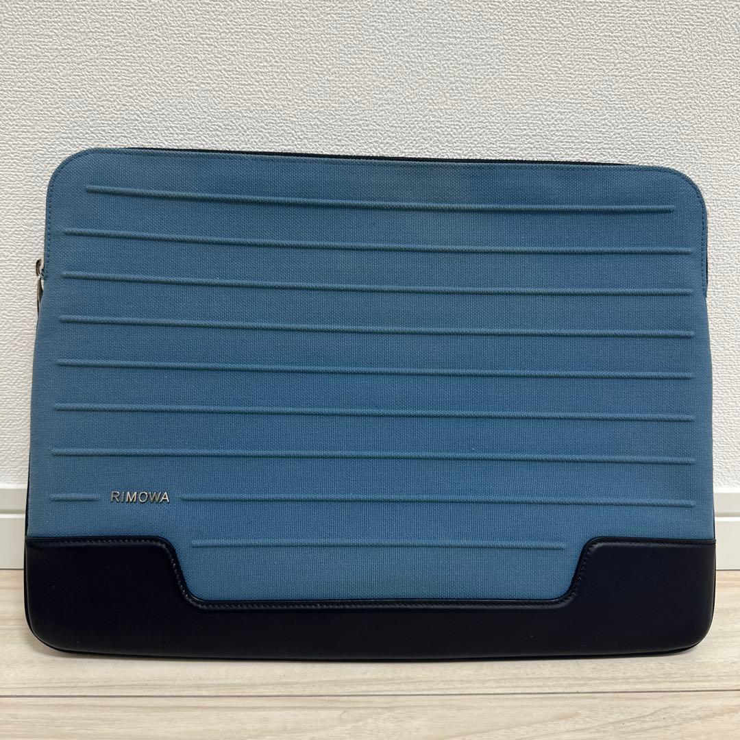 RIMOWA ノートPCケース ブルー フラットバッグ