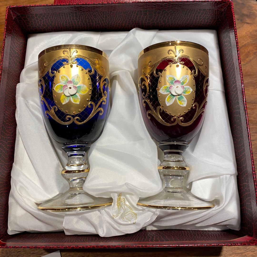 Amazon.co.jp: MURANO GLASS ムラーノ ベネチアングラス ワイングラス