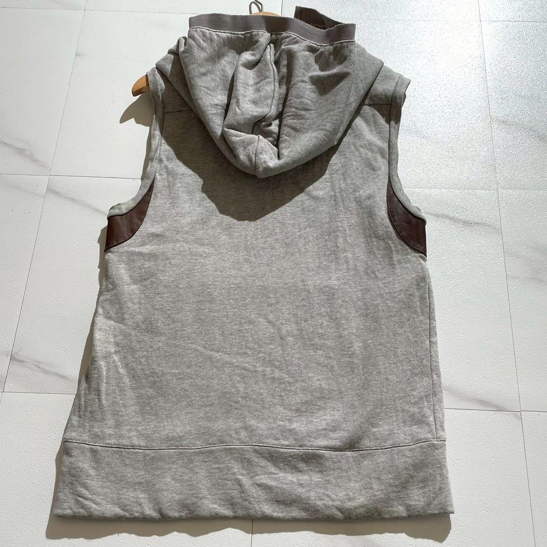 美品✨ DIOR HOMME ノースリーブ パーカー フード付き グレー