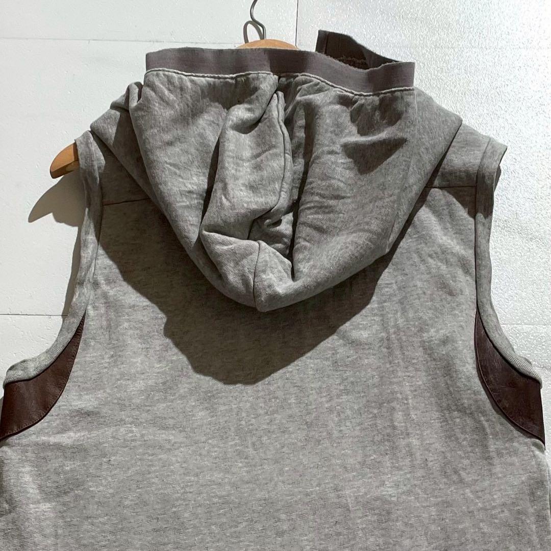 美品✨ DIOR HOMME ノースリーブ パーカー フード付き グレー