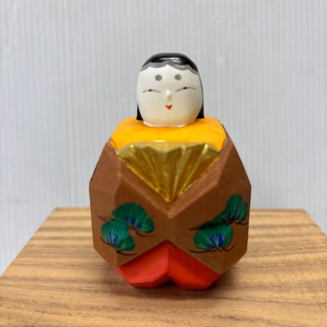 川口神泉 一刀彫 ダルマ雛 奈良一刀彫雛人形