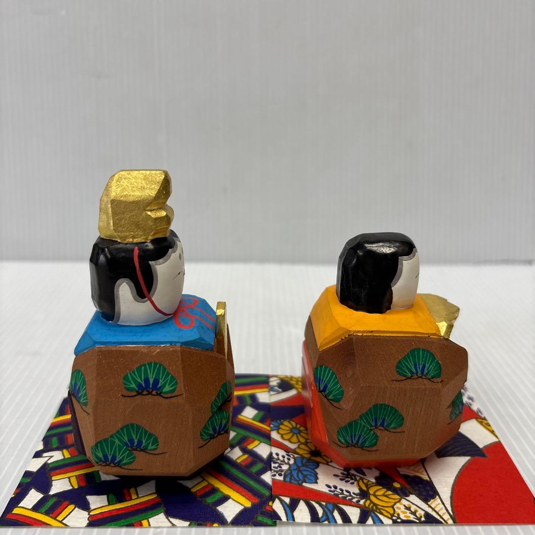 川口神泉 一刀彫 ダルマ雛 奈良一刀彫雛人形