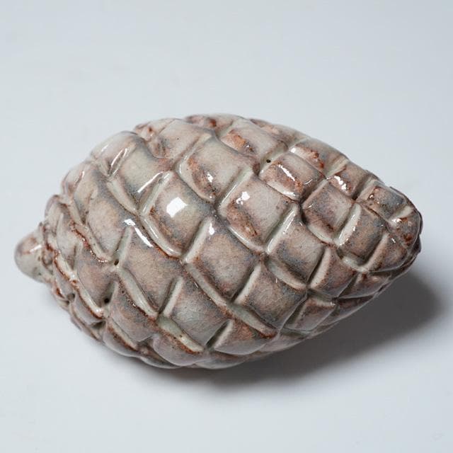 十三代 田原陶兵衛 萩松実香合 共箱 茶道具 萩焼 初