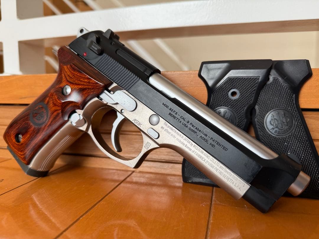 WA ベレッタ M92FS アルタモント 木製グリップ付 ガスガン ガスブロ