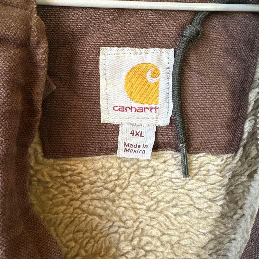 レブルCarhartt アクティブジャケットフード付き 4XL ブラウン