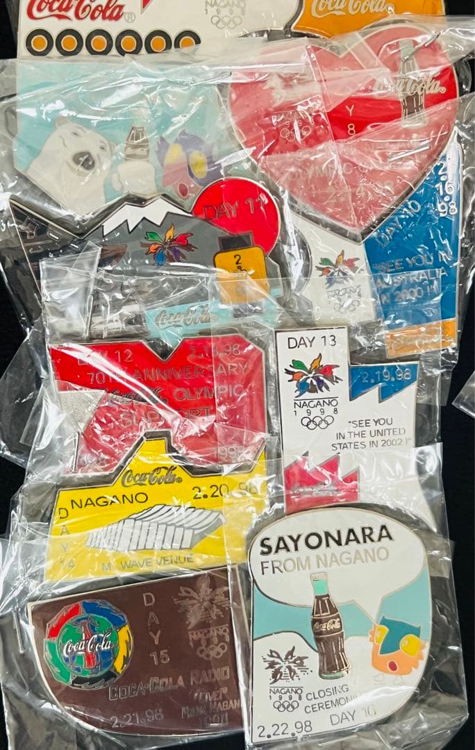 1998 長野オリンピック　ピンバッジ　コカコーラデイピン　正規品フルセット