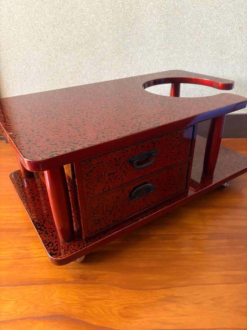 高級&希少！ 昭和レトロ お座敷ワゴン ポットカート 木製座卓 2