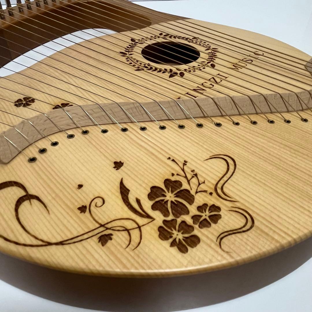 JINGZI MUSIC ライアーハープ 24弦 ケース付き