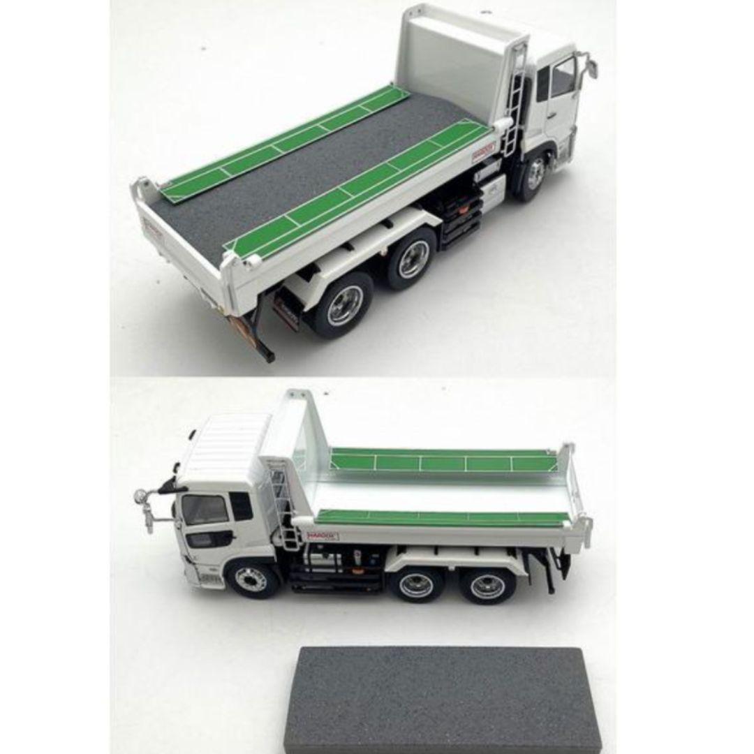 UDTRUCKS QUON KYOKUTOダンプ(ホワイト/ブラックフレーム)