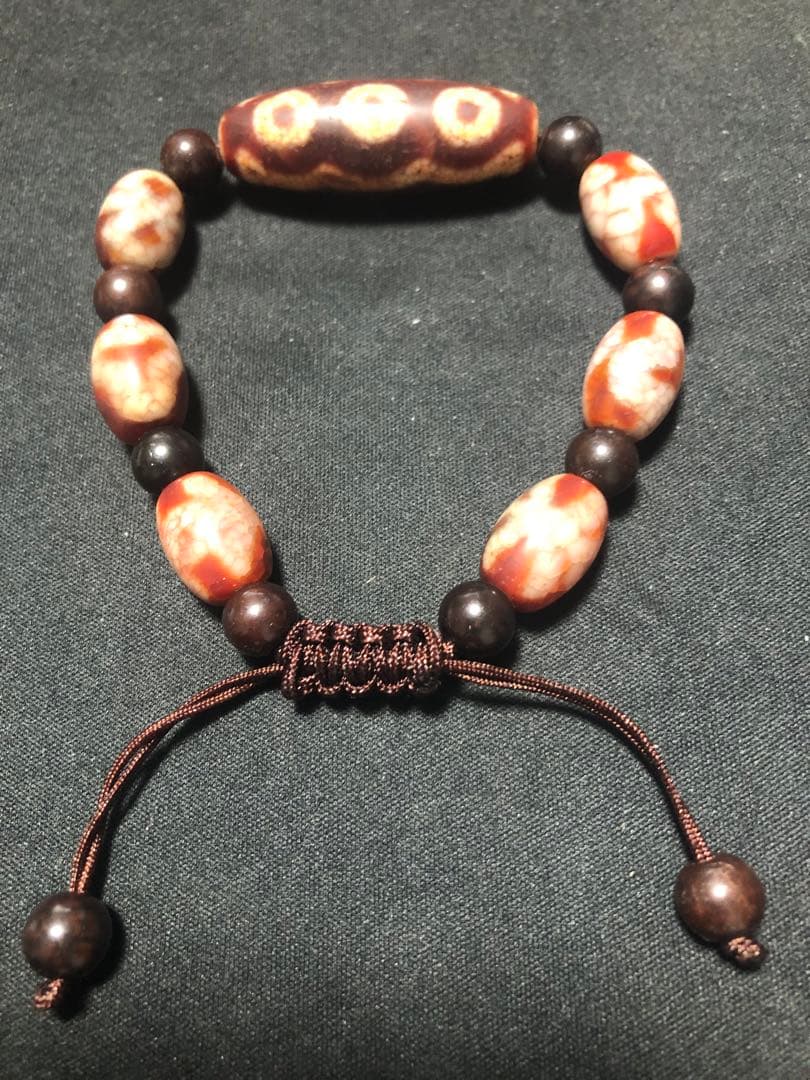 マニアおすすめ 一点物超大きい 紅朱砂 三十六眼天珠ネックレス