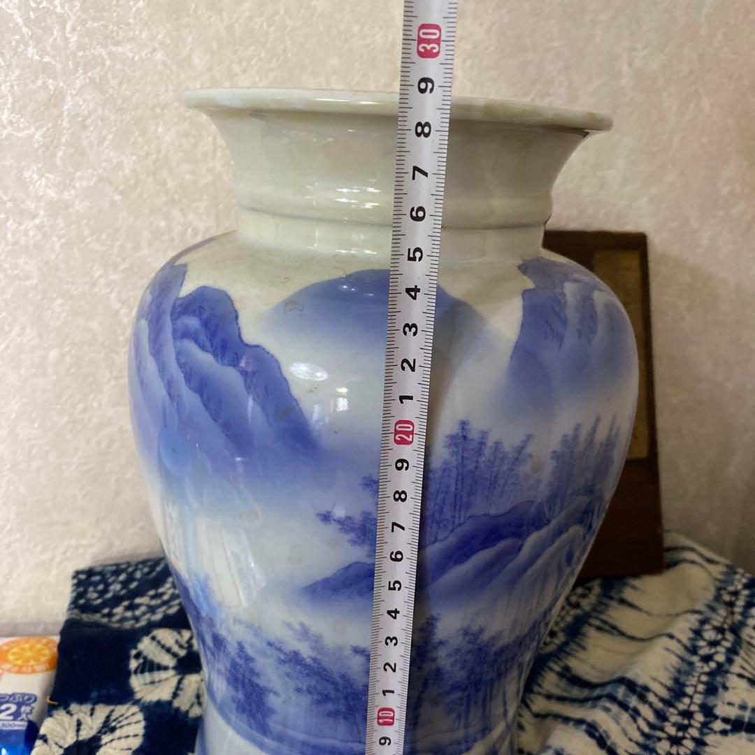 真葛香山　染付　花瓶