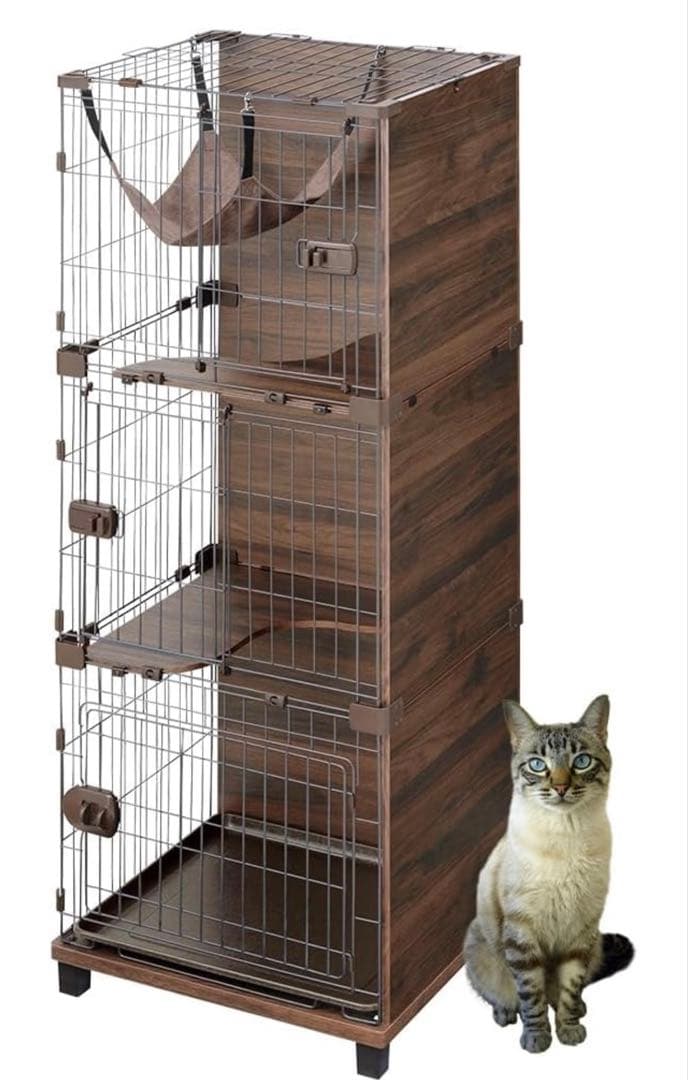 ブ*！様 IRIS 3段キャットケージ 57.5×50.5×161cm アイリス IRIS OHYAMA（