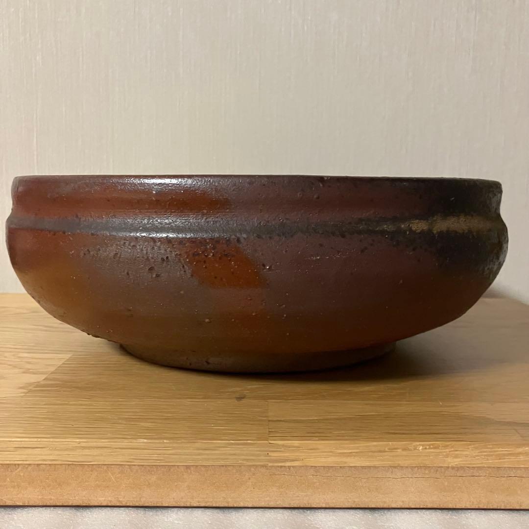 備前焼　水盤　花器　生花　的野求造