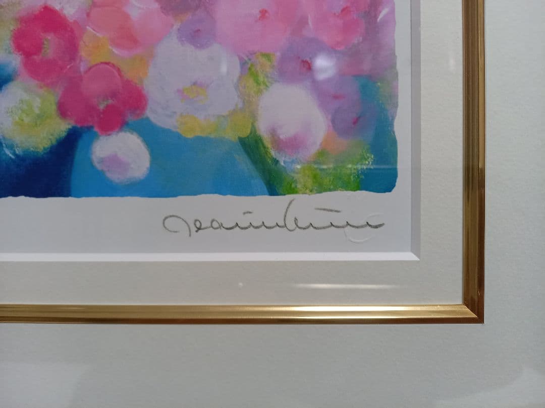 ジニー キム 小さな花束と薔薇 ジグレー版画 エディション サイン