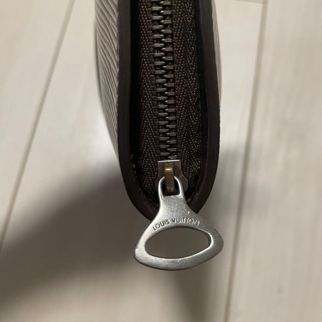 ルイヴィトン エピ ジッピー ポーチ ケース 茶色 ラウンドジップ 財布