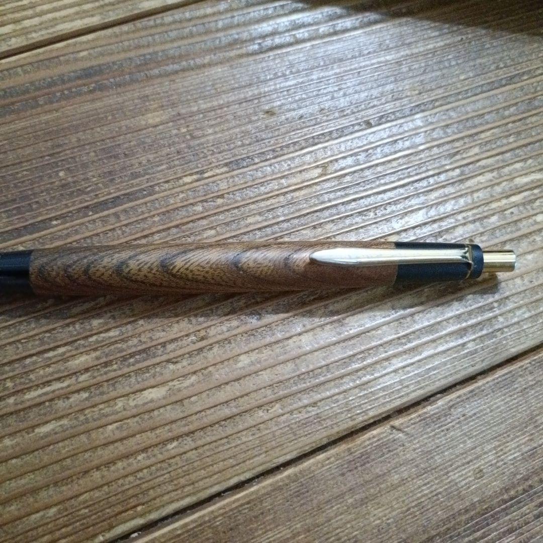 野原工芸　欅　シャープペンシル　旧型ゴールドクリップ