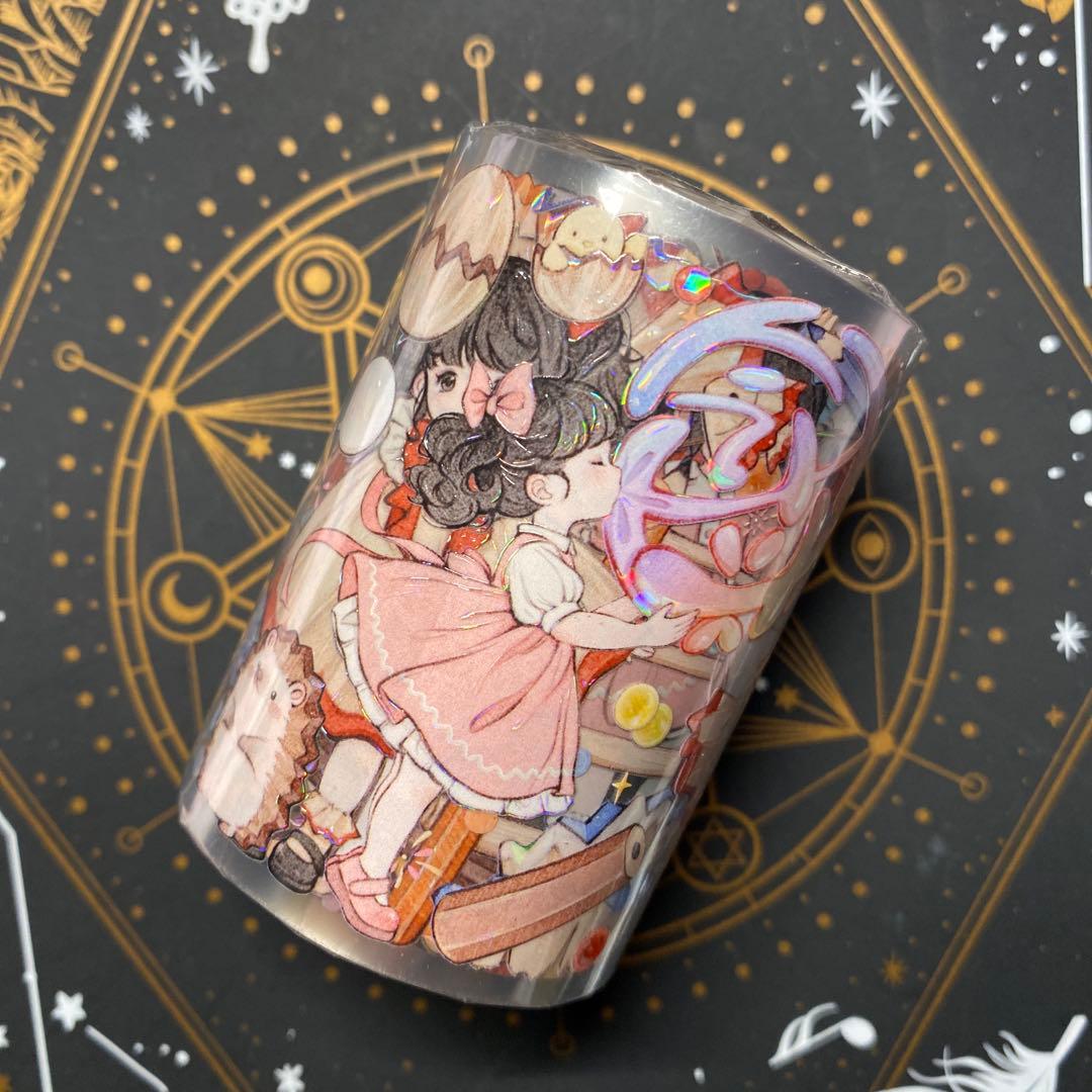 X】海外 10m巻 貝殻光マスキングテープ 人物系/女の子/男の子 - メルカリ