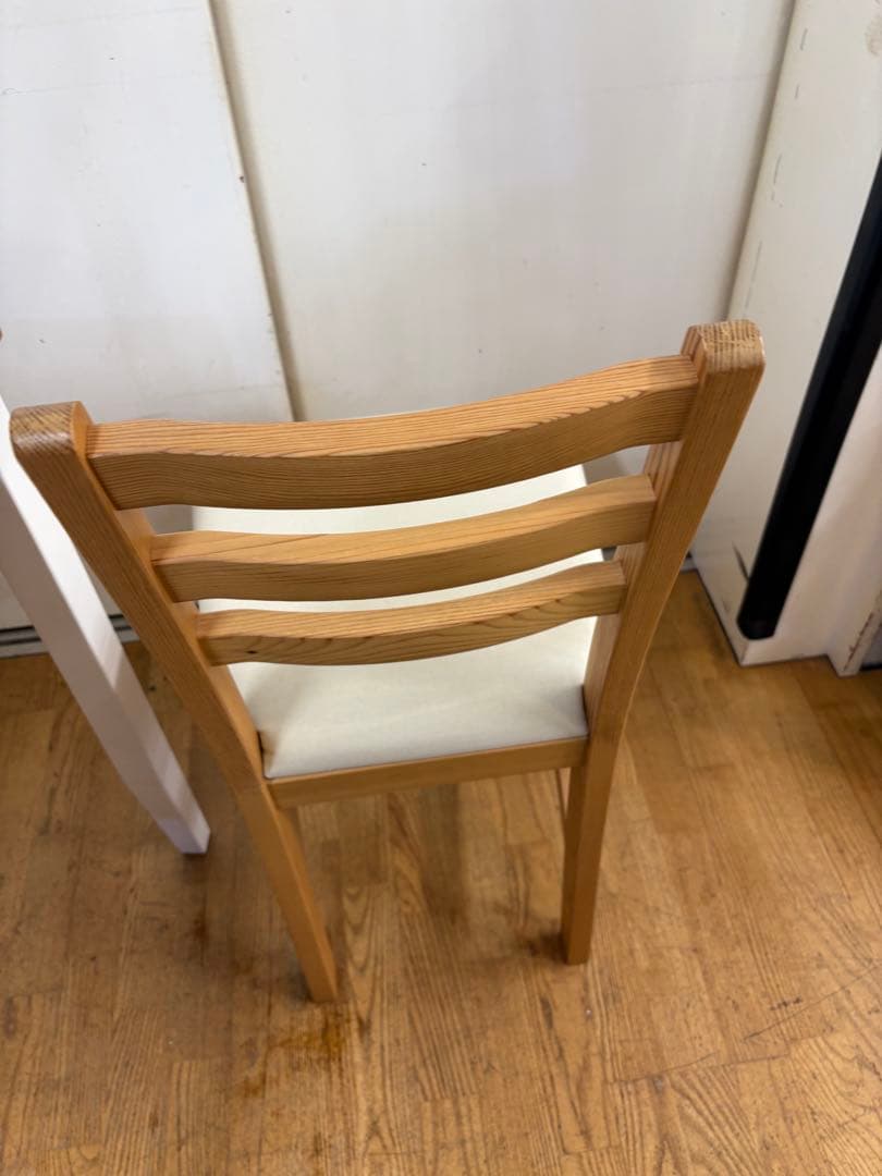 M032　イケア　ダイニング3点セット　ダイニングテーブル　幅740ｍｍ（