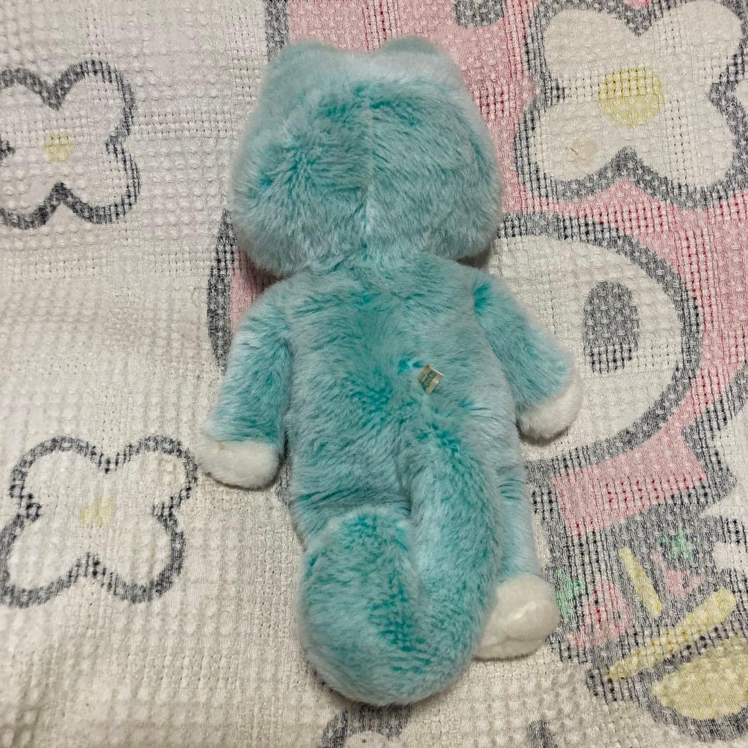 セキグチ　11ぴきのねこ　ぬいぐるみ　中古品　グリーン　毛足の長いタイプ