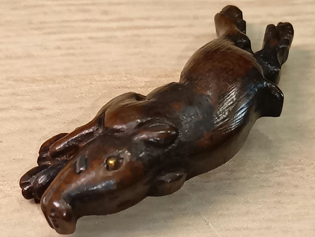 煙草入れ／猪目貫／前金具