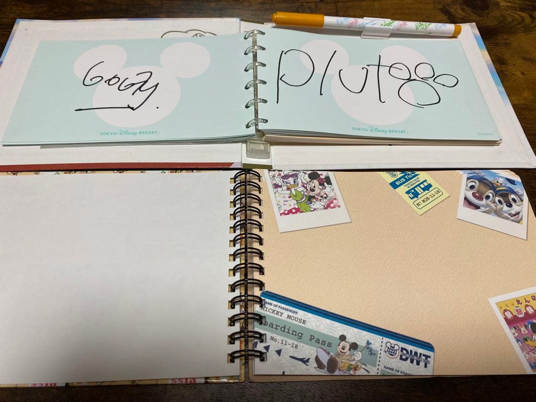 ディズニー ミッキー ミニー 直筆サイン入り サイン帳 スーベニア