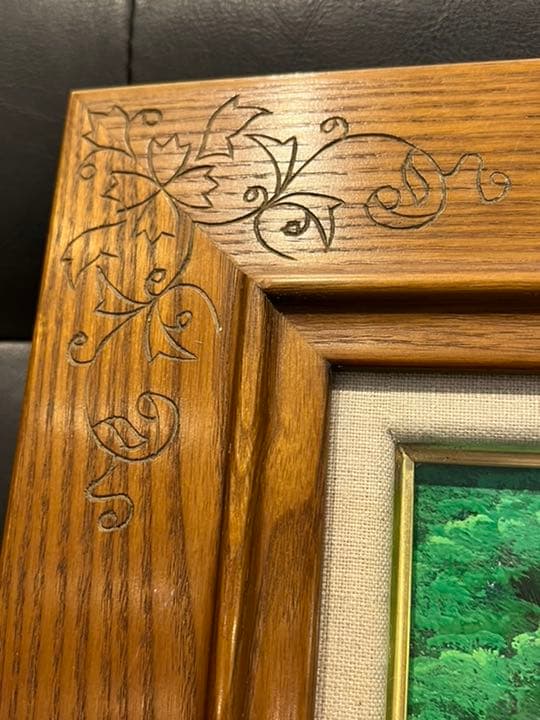 良い 希望 田中幸一 油絵 森林 湖 馬 白馬 絵画 額縁 K.TANAKA 田中