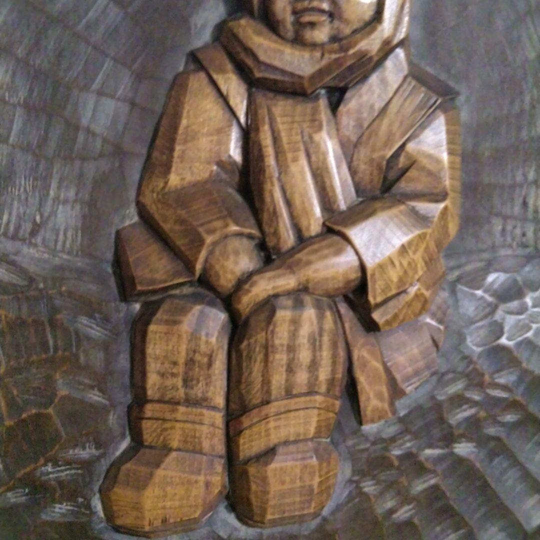 japan 木彫り上田農民美術 壁飾り 美術品・アンティーク・コレクション