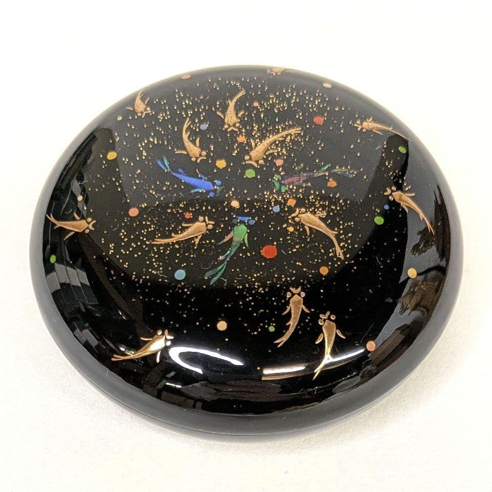 【フォロー割・新品】 香合　游　ゆう　下出祐太郎作　2.5寸　下出蒔絵司所