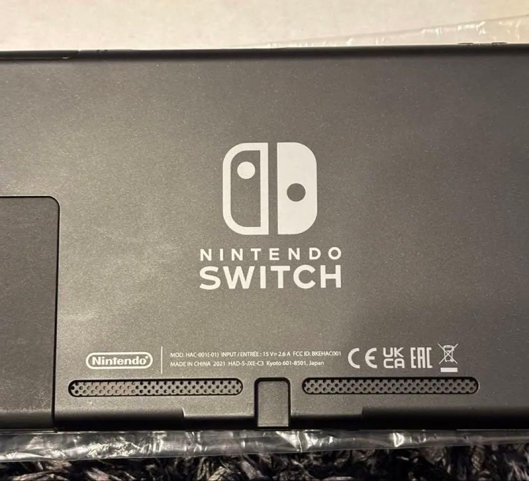 Switch本体（バッテリー強化版）　グレー　箱・付属品完備　　グリップ付き