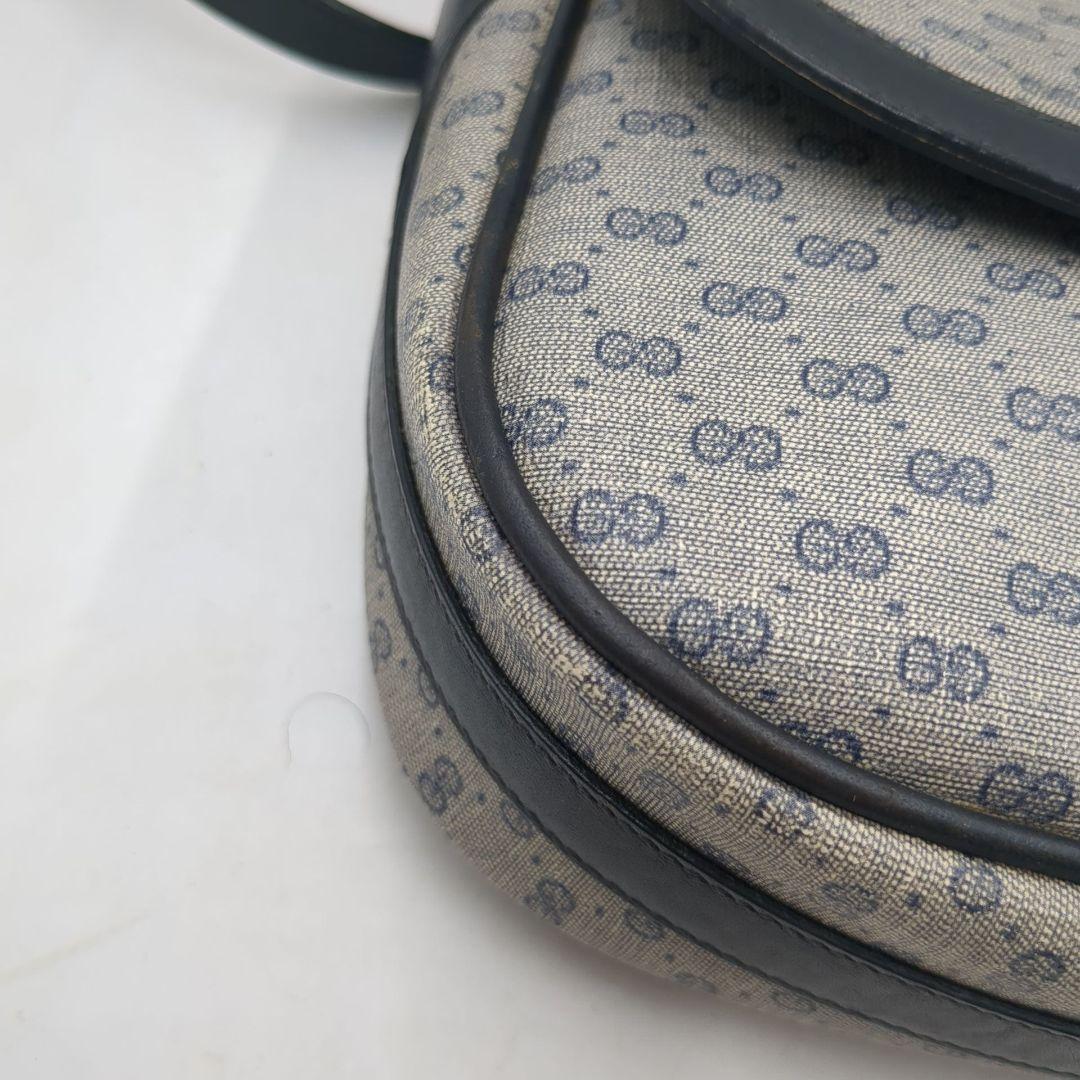 希少 OLD GUCCI マイクロ　GG ネイビー　金具