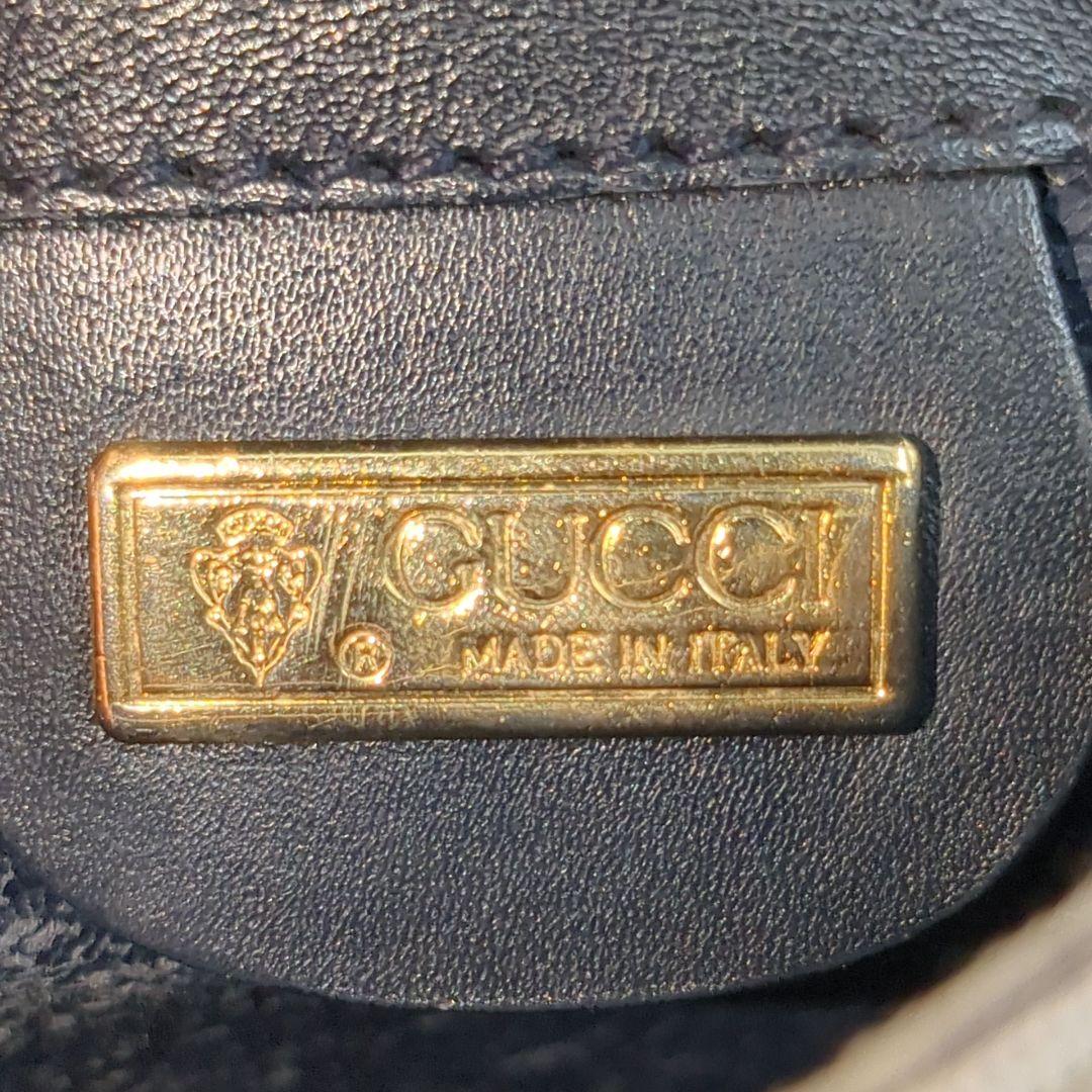 希少 OLD GUCCI マイクロ　GG ネイビー　金具