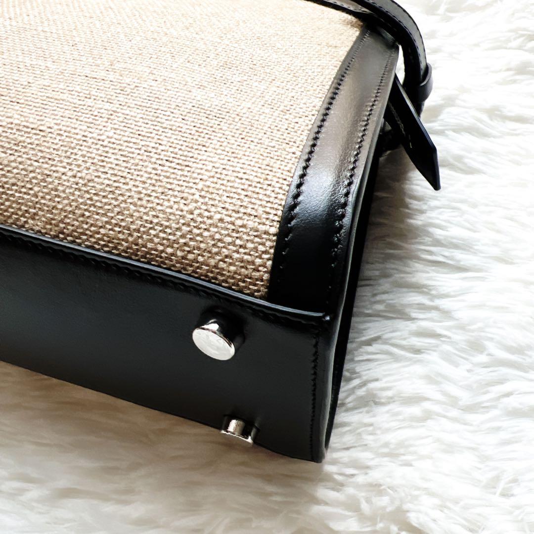 極美品　foxyフォクシー　キャンバス　レザー　本革　ショルダー　バッグ