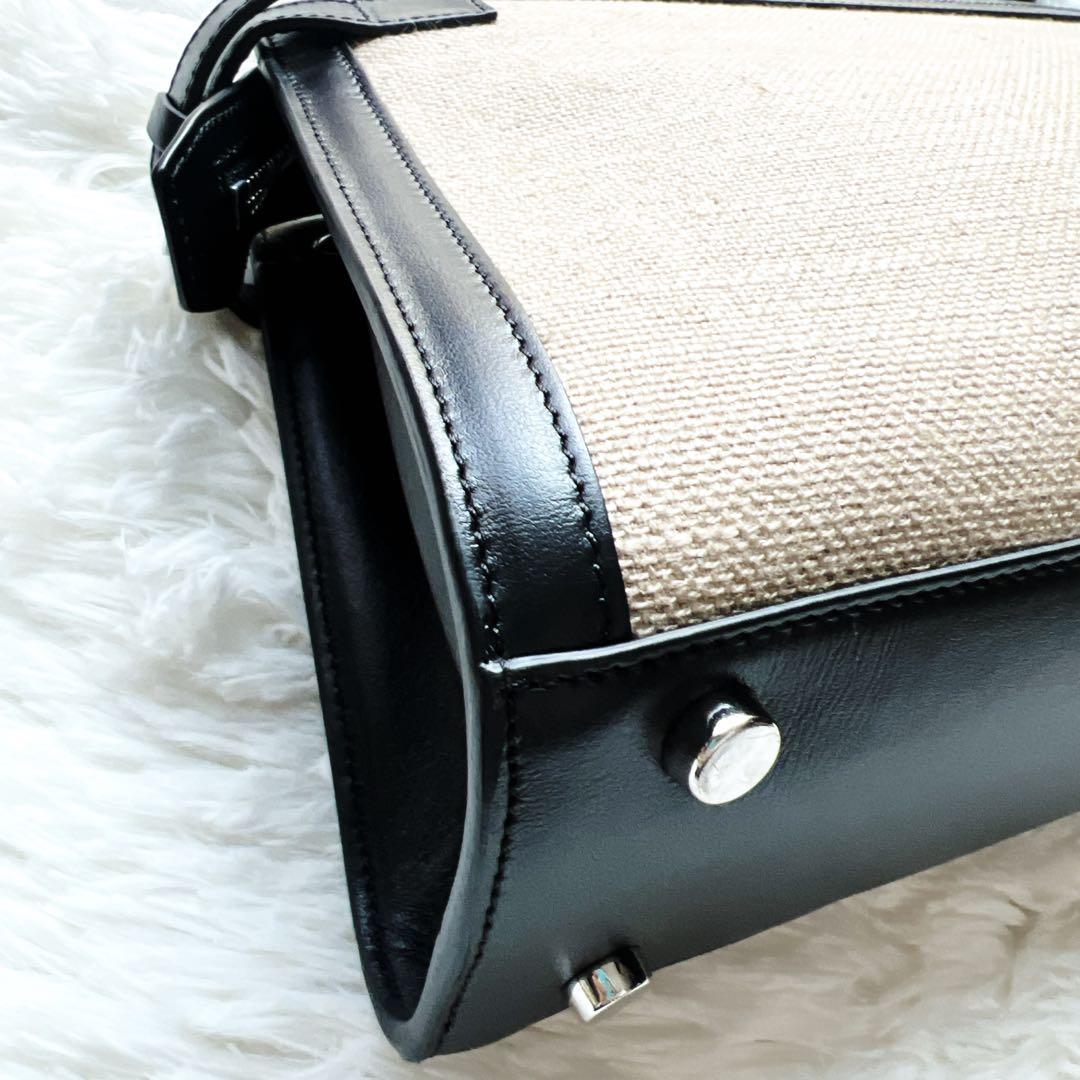 極美品　foxyフォクシー　キャンバス　レザー　本革　ショルダー　バッグ