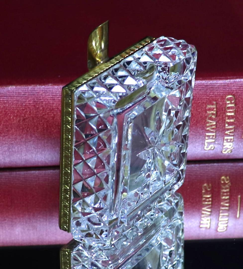 オールド・バカラ 極稀少 ブロンズ装飾 スクエア型 灰皿 ディアマン