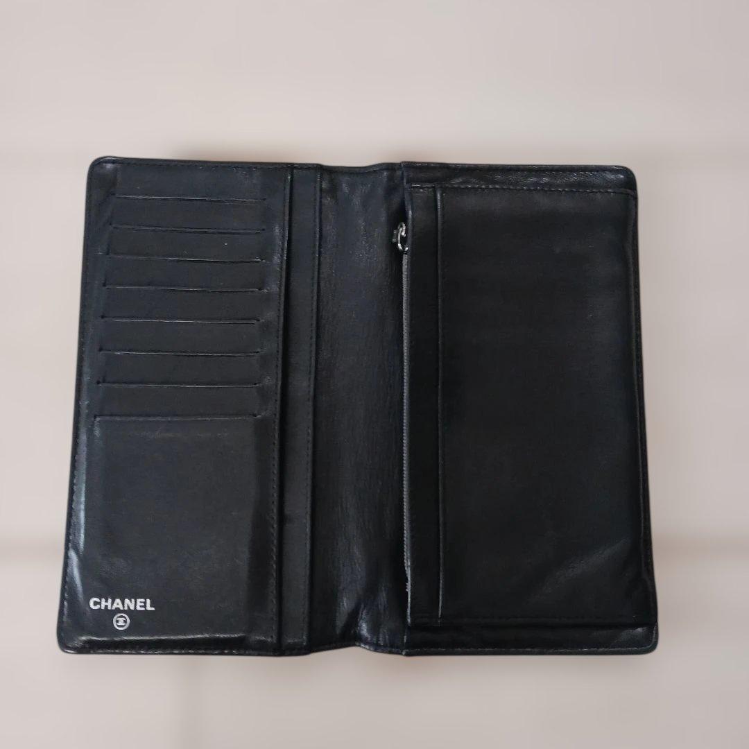 CHANEL　マトラッセ　カメリア 長財布