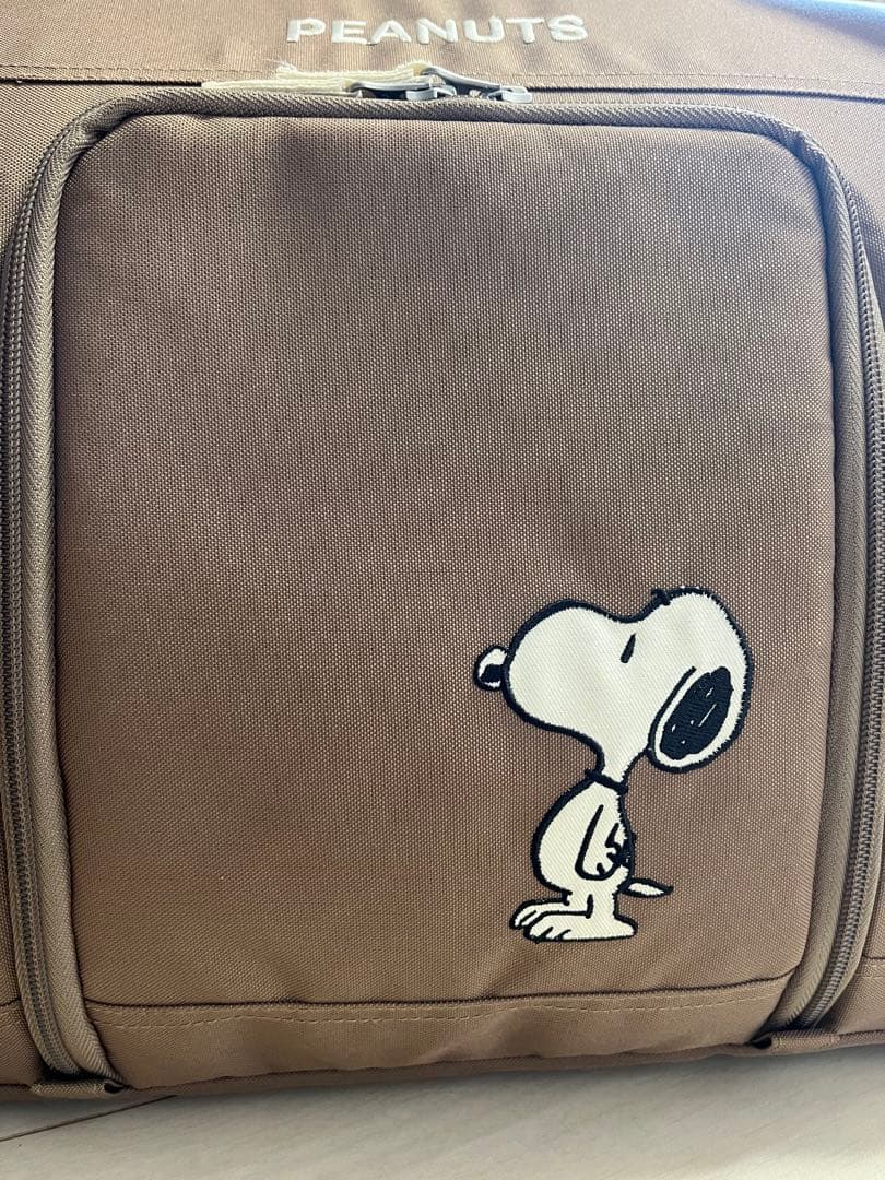 PEANUTS スヌーピー キャリーバッグ ブラウン