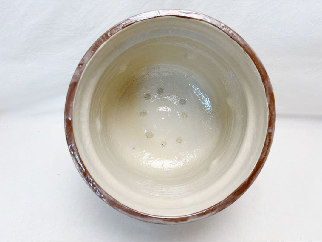 ほぼ未使用 水屋道具 景陶作 志野 水屋瓶 陶印 割