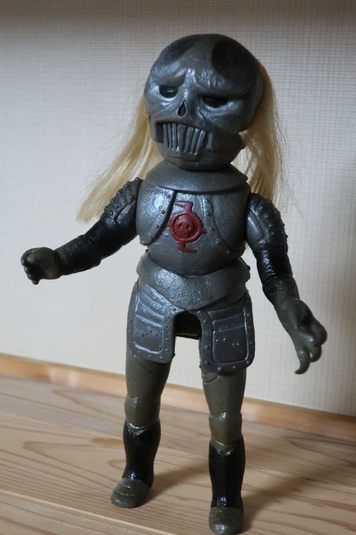 血車魔神斎 変身忍者嵐 ソフビ 50年前 高さ約２６cm バンダイ