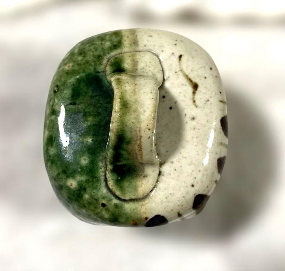 J-41 香合　織部焼　茶道具　アンティーク　インテリア　雑貨　美術品　工芸品