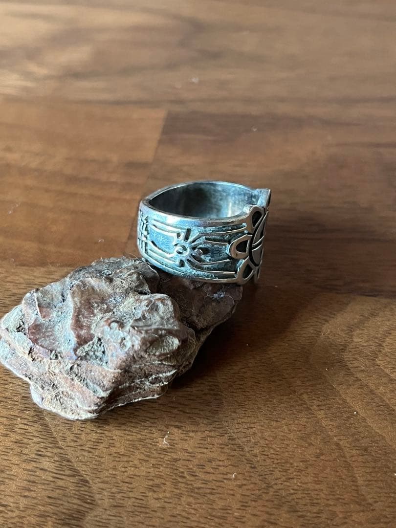 ホピ　ジェラルド・ ロマヴェンテマ　インディアンジュエリー リング サンフェイス