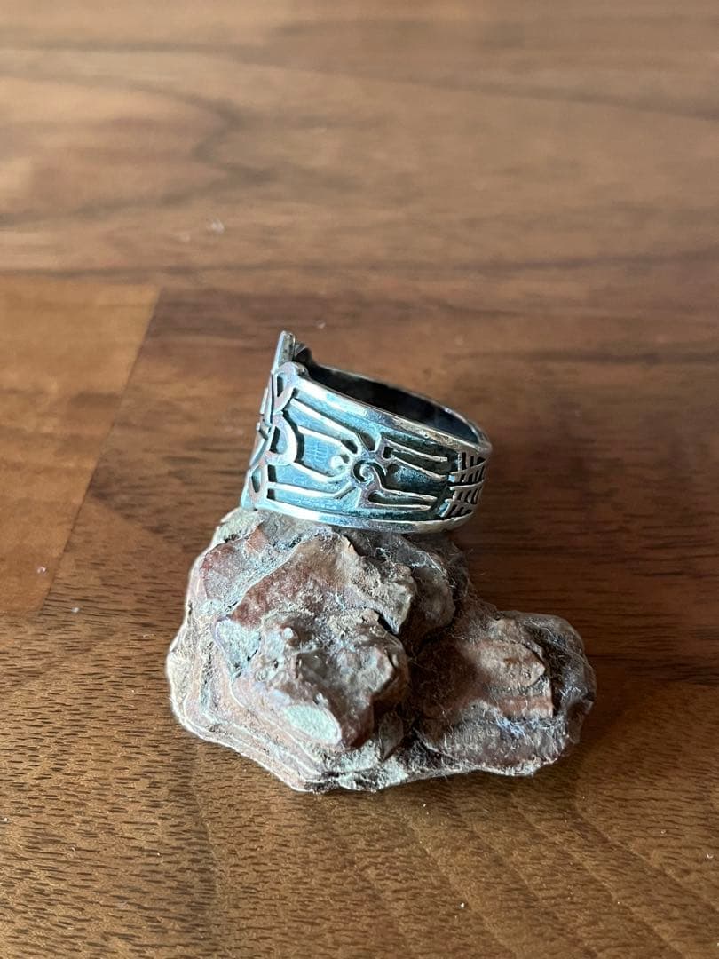 ホピ　ジェラルド・ ロマヴェンテマ　インディアンジュエリー リング サンフェイス