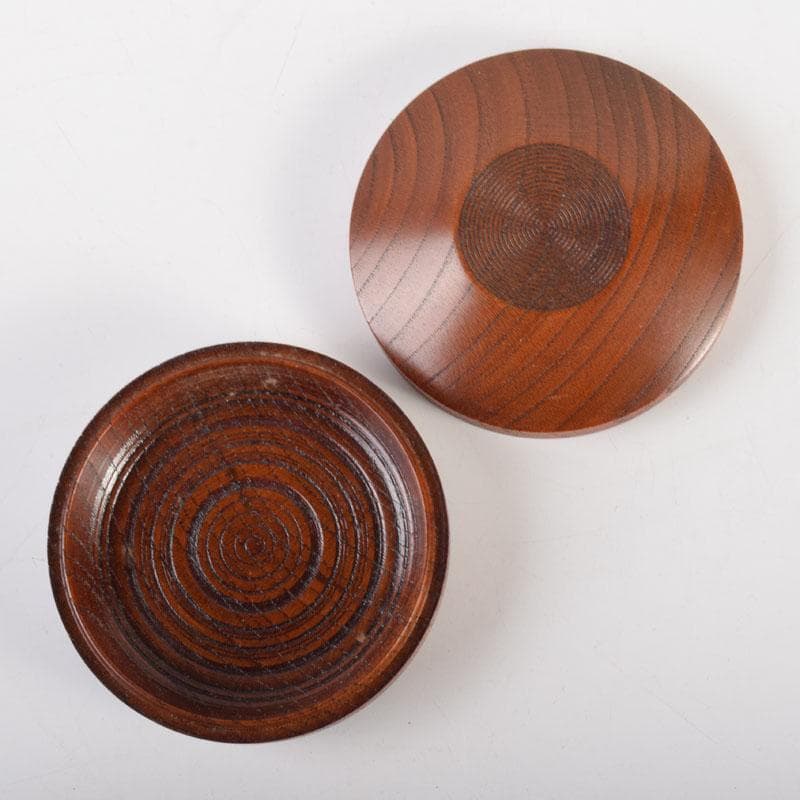 茶道具　塗師　川瀬表完作　欅拭漆　香合　共箱　V　6834