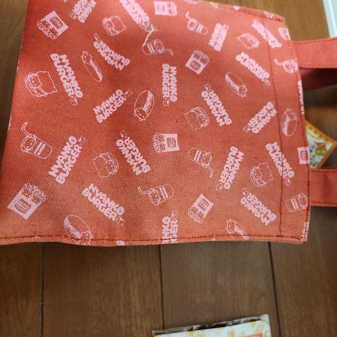 にゃんにゃんにゃんこ にゃんこバーガー ランチトートバッグ プチミラー