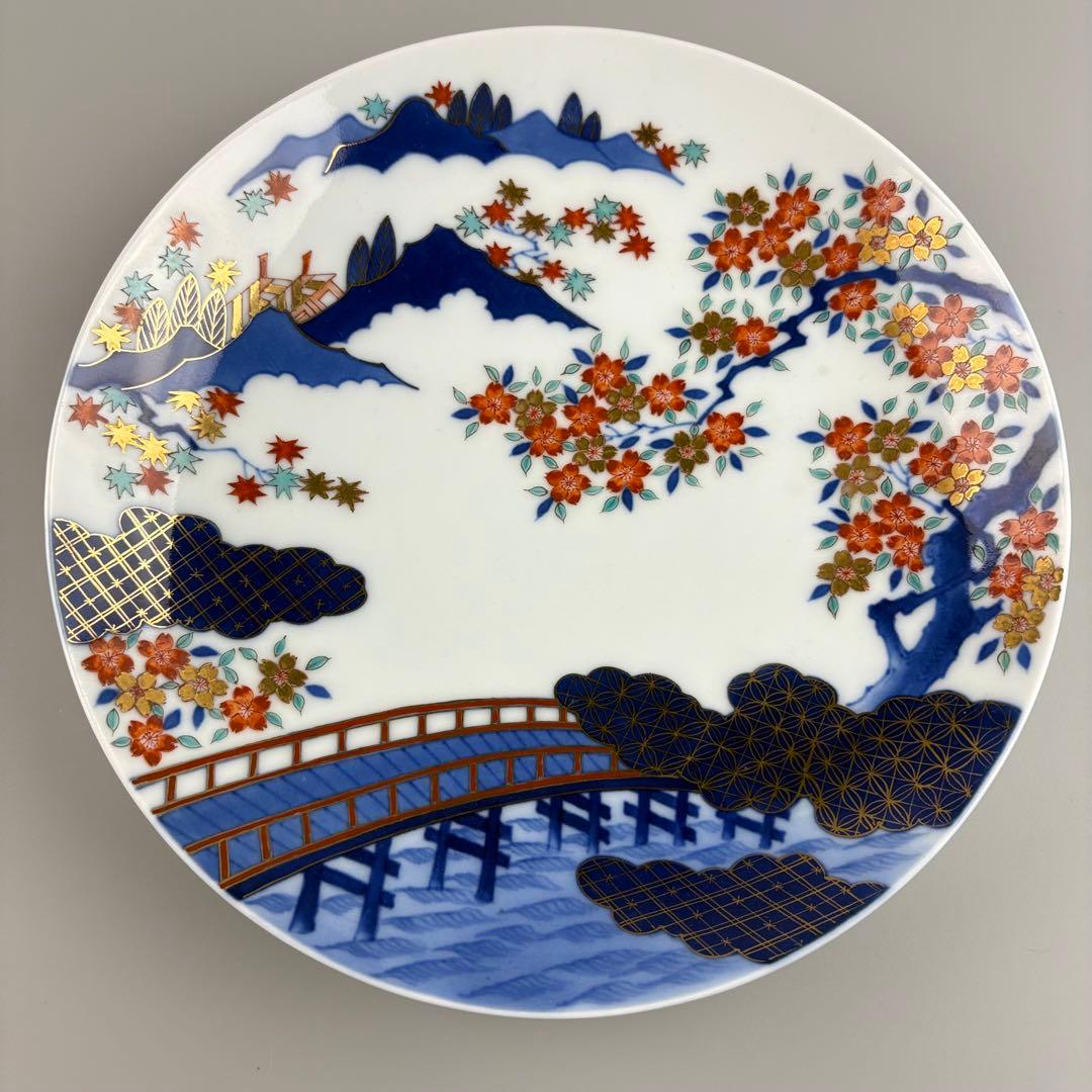 辻常陸 染錦 飾皿 皿 古美術 色絵 絵皿 アンティーク